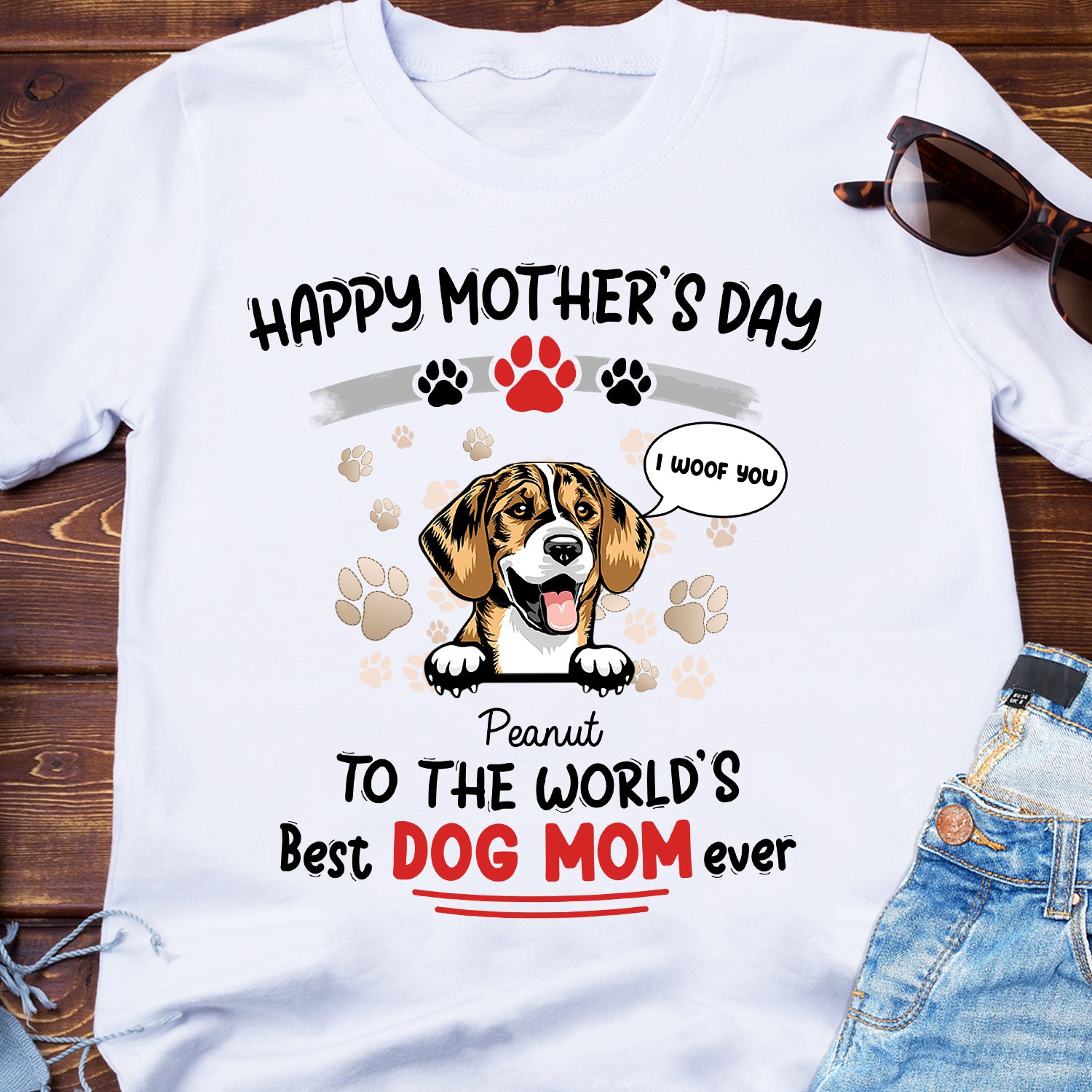 Gift For Mother Dog Personalized Shirt, Mother’s Day Gift for Dog Lovers, Dog Dad, Dog Mom